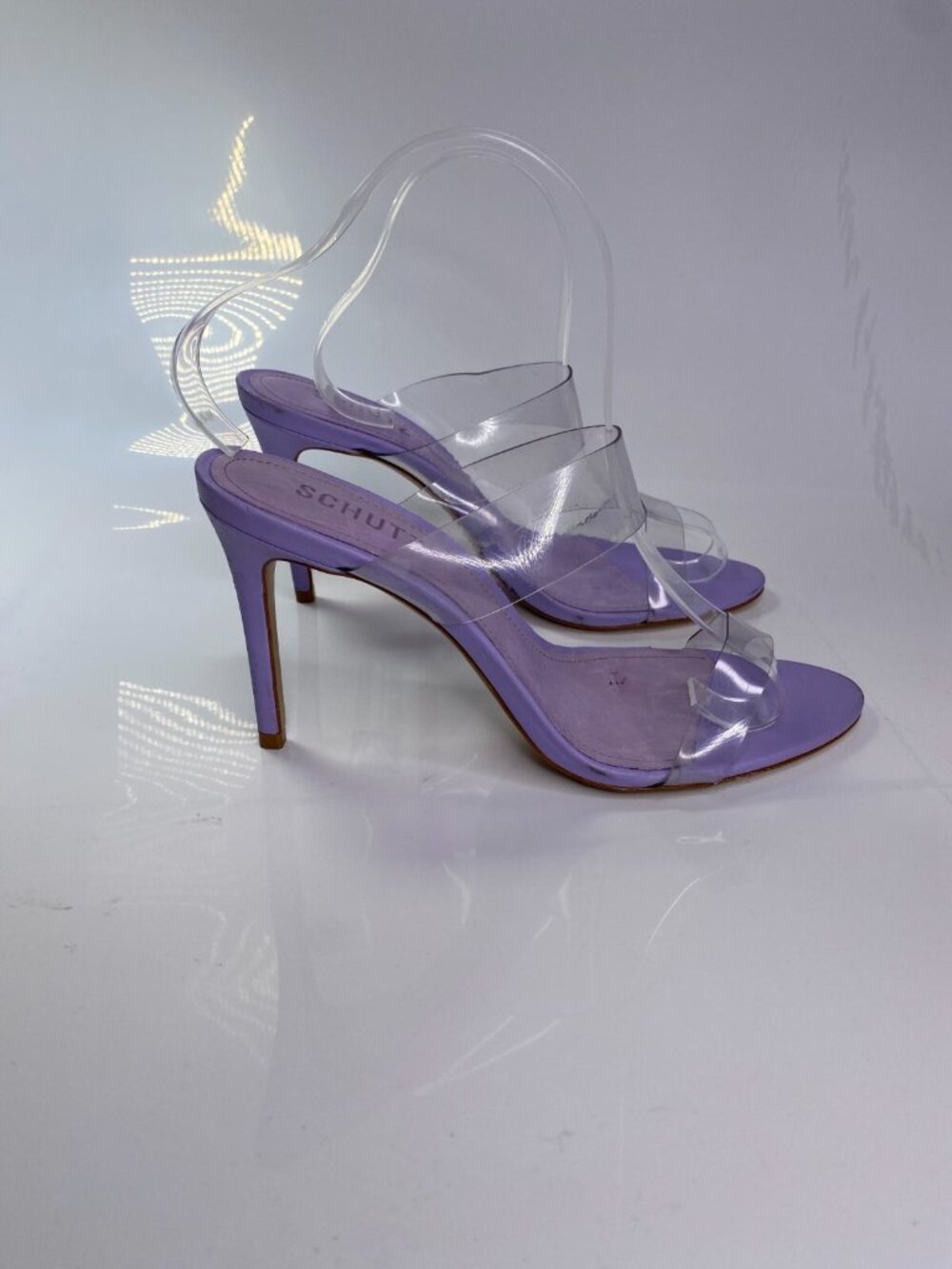 Schutz Women's Purple Leather Heeled Sandals - Ariella Sz 8.5